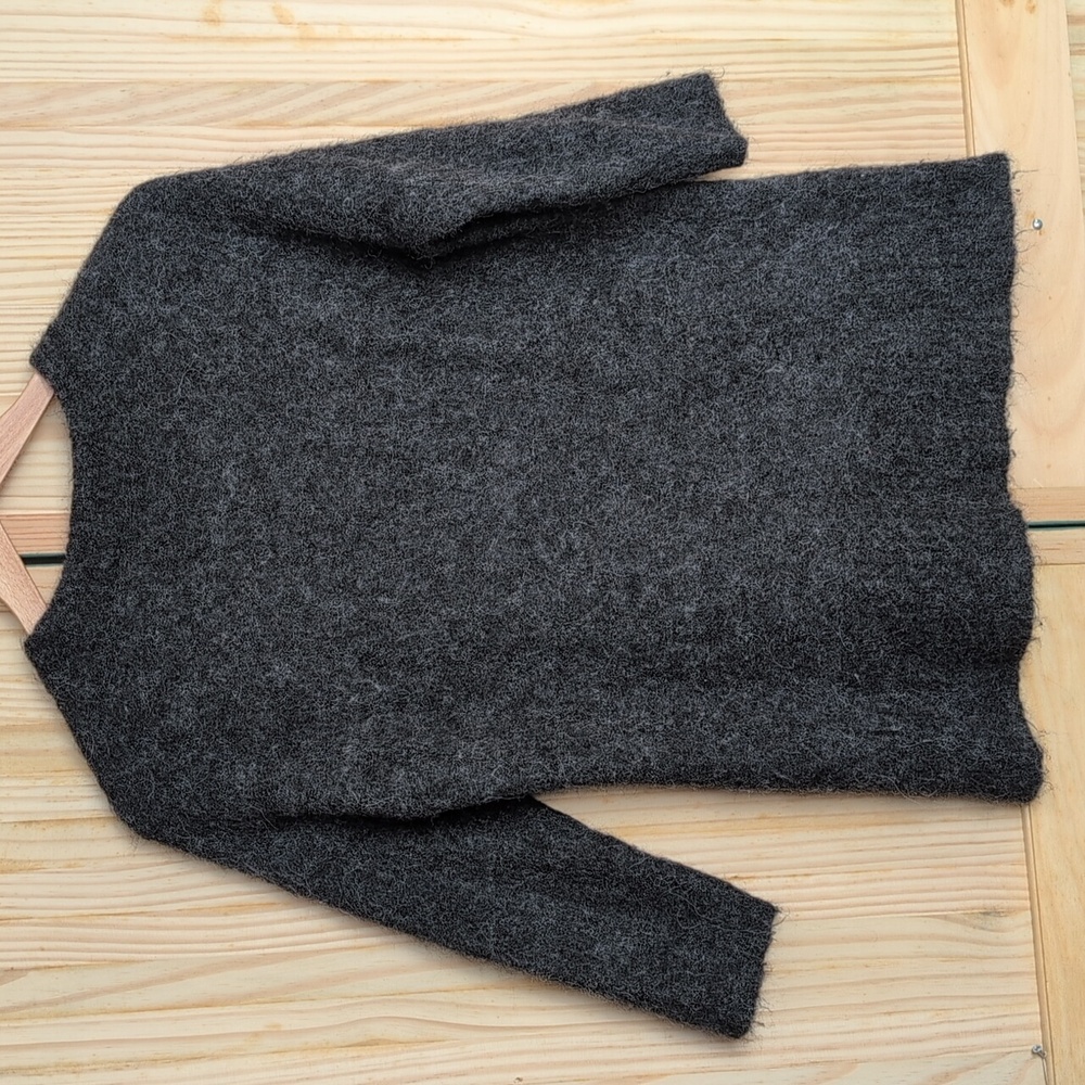 J. Crew Charcoal Women's Crew Neck Alpaca Wool Blend Sweater Size XS - Picture 11 of 13